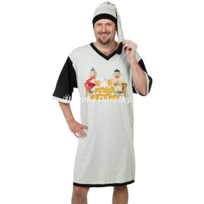 Pat a Mat Pivaři pánská noční košile kr.rukáv s čepičkou šedá – Zbozi.Blesk.cz