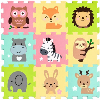 Petite&Mars Podlahové skládací puzzle Nexli 6 ks Safari Friends – Sleviste.cz