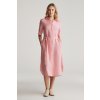 Dámské šaty GANT REG LINEN SS SHIRT DRESS GERANIUM PINK