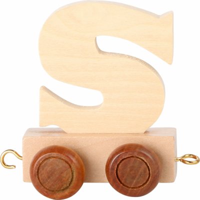 Small Foot Dřevěný vagónek abeceda písmeno S – Zboží Mobilmania