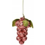 Clayre & Eef Růžová třpytivá vánoční ozdoba vinný hrozen - 8*8*14 cm - Clayre & Eef – Hledejceny.cz