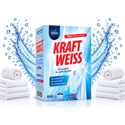 Deluxe Kraft Weiss prací prášek na bílé prádlo 660 g 11W – Hledejceny.cz
