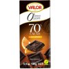 Čokoláda VALOR Čokoláda 70 % s kousky pomeranče bez přídavku cukru 100 g