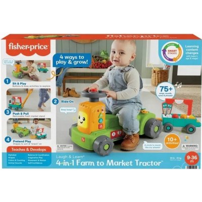 FIsher Price Jezdec Traktor Učte a smějte Anglická – Zbozi.Blesk.cz