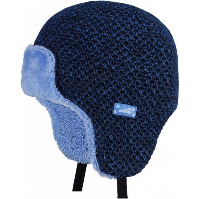 DRÁČE Zimní čepice beranice Lama modrá vázací s krytím uší – Zbozi.Blesk.cz