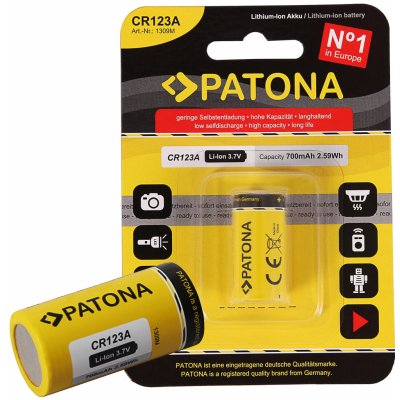 PATONA nabíjecí baterie CR123A/16340 700mAh Li-Ion 3,7V – Zboží Živě