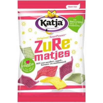Katja gumové kyselé pásky ovocných příchutí 250 g – Zbozi.Blesk.cz