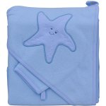 Scarlett Froté ručník hvězda s kapucí modrý – Zboží Mobilmania