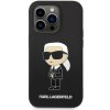 Pouzdro a kryt na mobilní telefon Apple Karl Lagerfeld Liquid Silicone Ikonik NFT Apple iPhone 15 Pro, black