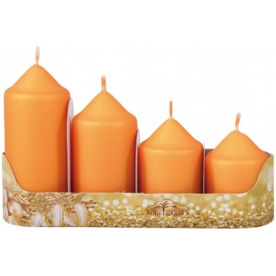 Nohel Garden Svíčky adventní STUPŇOVITÉ metal mat d5x7/8/10/12cm 4ks – Zboží Mobilmania