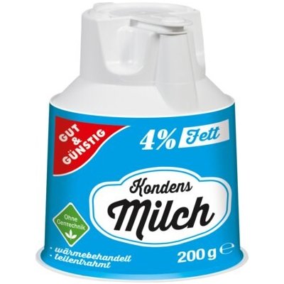 GUT&GÜNSTIG Kondenzované mléko 4% tuku G&G, 200 g – Hledejceny.cz
