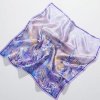 Šátek hedvábný šátek modro-fialkové květy v dárkovém balení