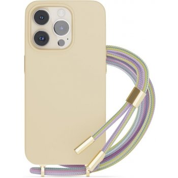 Pouzdro Epico Silicone Necklace Case iPhone 13/14 - růžové