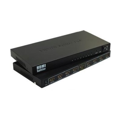 CABLE HDMI splitter 1-8 portů kovový s napájecím adaptérem, 3D, FULL HD KHSPLIT8B – Zboží Živě