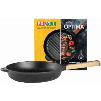 Brizoll Pánev gril OPTIMA GRILL železo 26 cm – Zbozi.Blesk.cz