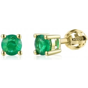 Gems luxusní peckové náušnice Serenith se smaragdy žluté zlato 3830577-0-0-96