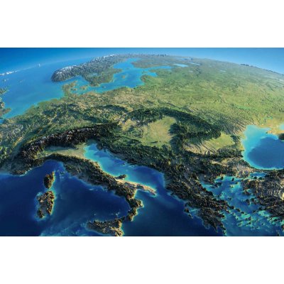 Dimex MS-5-1792 Vliesová fototapeta 3D mapa Evropy rozměry 375 x 250 cm – Zboží Mobilmania