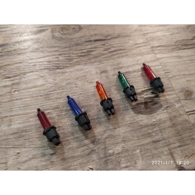 Ornex Vánoční žárovky náhradní 5V 0,120A 0,60W barevné – Sleviste.cz