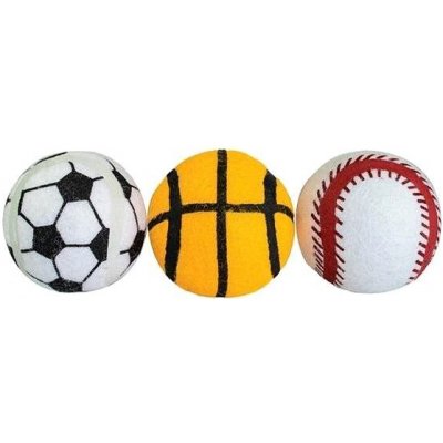 Trixie Hiphop Dog Sportovní míček pískací 6,5 cm 3 ks – Zboží Mobilmania