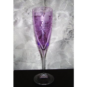 LsG Crystal Skleničky na šampus fialové ručně broušené dekor Víno originál  balení J-815 6 x 220 ml od 1 047 Kč - Heureka.cz