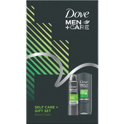 Dove Men+ Care Extra Fresh sprchový gel 400 ml + deospray 150 ml dárková sada – Zbozi.Blesk.cz