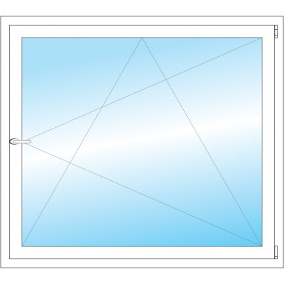 OKNA HNED Plastové okno 128x114 cm bílé otevíravé a sklopné pravé – Sleviste.cz