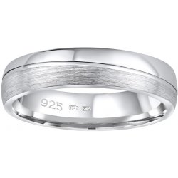 SILVEGO Snubní stříbrný prsten Glamis v provedení bez kamene pro muže i ženy QRD8453M