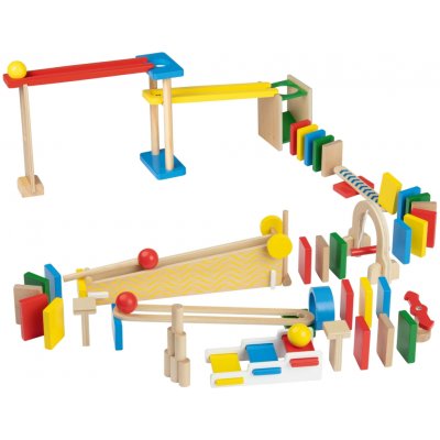 lupilu Dřevěná kuličková dráha Domino – Zboží Živě