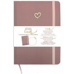 Notes Luxi tečky A5 lamino starorůžová – Zboží Mobilmania