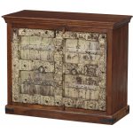 Sanu Babu Skříňka z mangového dřeva dvířka ze starých okenic 115x50x96cm – Zboží Dáma