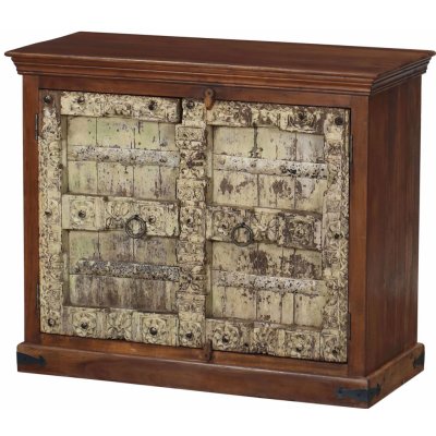 Sanu Babu Skříňka z mangového dřeva dvířka ze starých okenic 115x50x96cm – Zboží Dáma