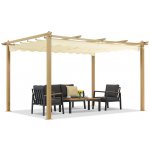 Garden Point terasová pergola 3x4 m Barbados woodlike-béžová – Sleviste.cz