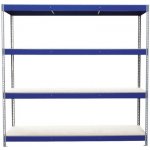 Industrial Regál 1960 x 2000 x 600 mm 4 police modrošedá – Sleviste.cz