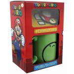 CurePink Dárkový set Super Mario: Yoshi hrnek přívěsek tácek hrnku GP85205 315 ml – Hledejceny.cz