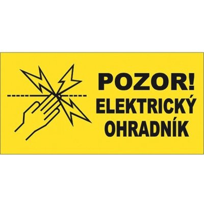 Tabulka výstražná na elektrický ohradník, oboustranná – Zbozi.Blesk.cz