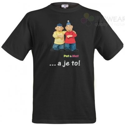 Pánské tričko Pat a Mat GESTO černé – Hledejceny.cz