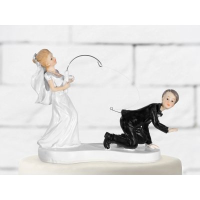 Paris Dekorace Svatební figurky ženich a nevěsta s prutem – Zboží Mobilmania