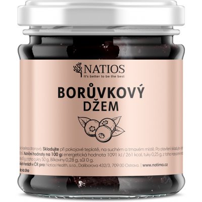 NATIOS Borůvkový džem s kousky ovoce 210 ml
