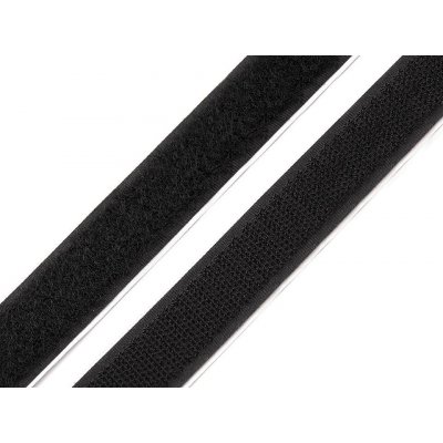 Suchý zip háček + plyš samolepicí šíře 20 mm, střední, černá – Hledejceny.cz