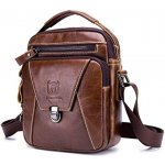 Bullcaptain pánská kožená taška Tiburcio Hnědá 3L DJB041 – Zboží Dáma