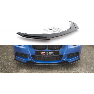 Maxton Design "Racing durability" spoiler pod přední nárazník pro BMW řada 1 F20 M135I, plast ABS bez povrchové úpravy, s červenou linkou