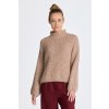 Dámský svetr a pulovr Gant svetr MULTICOLOR TEXTURE STAND COLLAR růžová