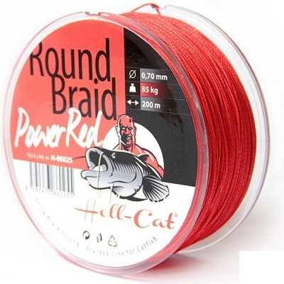 Hell-Cat Šňůra Round Braid Power Red 200m 0,50mm 57,5kg – Zboží Mobilmania