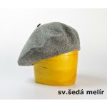 vlněný baret jednobarevný 10 5´ sv. šedý melír – Hledejceny.cz