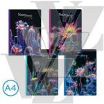Notes Záznamní kniha A4 96 listů Neon flowers linkovaná mix – Hledejceny.cz