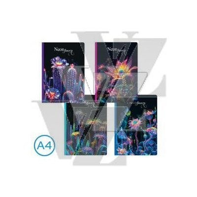 Notes Záznamní kniha A4 96 listů Neon flowers linkovaná mix – Hledejceny.cz