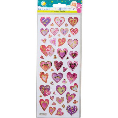 WEST DESIGN Samolepky třpytivé Lesklá srdíčka – Zbozi.Blesk.cz