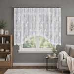 Dekorační oblouková krátká záclona na žabky RENATA 150 bílá 400x150 cm MyBestHome – Hledejceny.cz