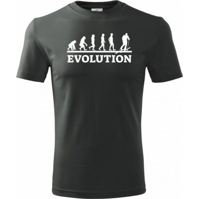 Evolution skialpy bílý tisk tričko Classic – Sleviste.cz