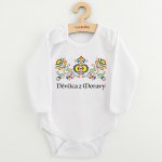Dětské body s potiskem New Baby Lidový vzor Děvčica z Moravy – Zboží Dáma